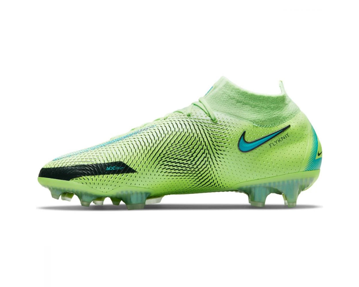Nike Phantom GT Elite DF FG Firm Ground Soccer Cleats Lime Glow Aquamarine