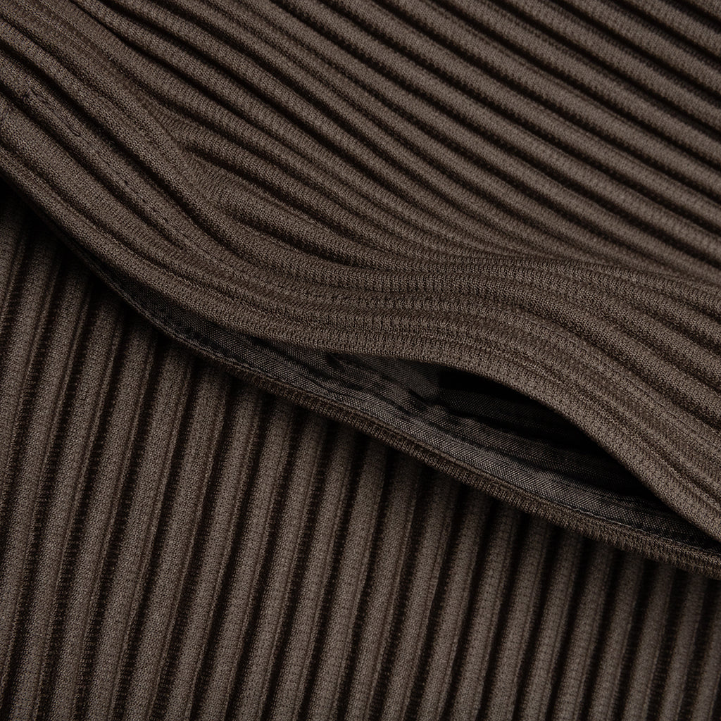 Tailored Pleats Pants Dark Khaki