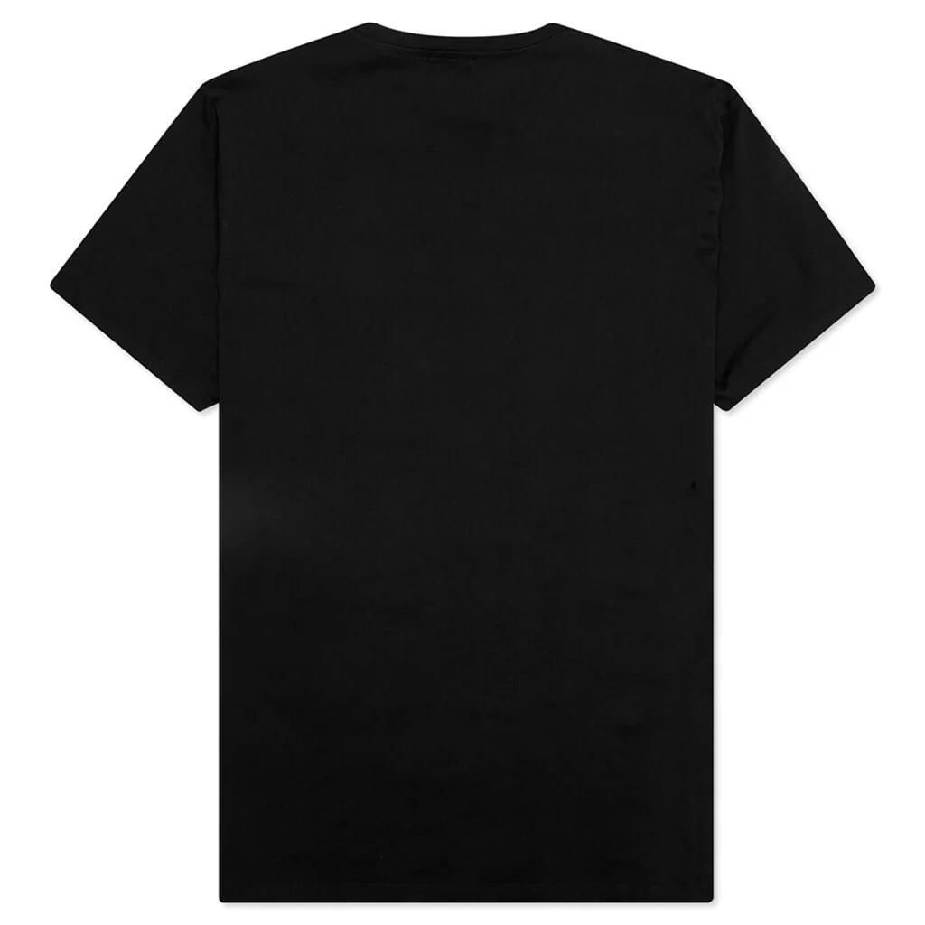 Flock Foil T Shirt Black Silver