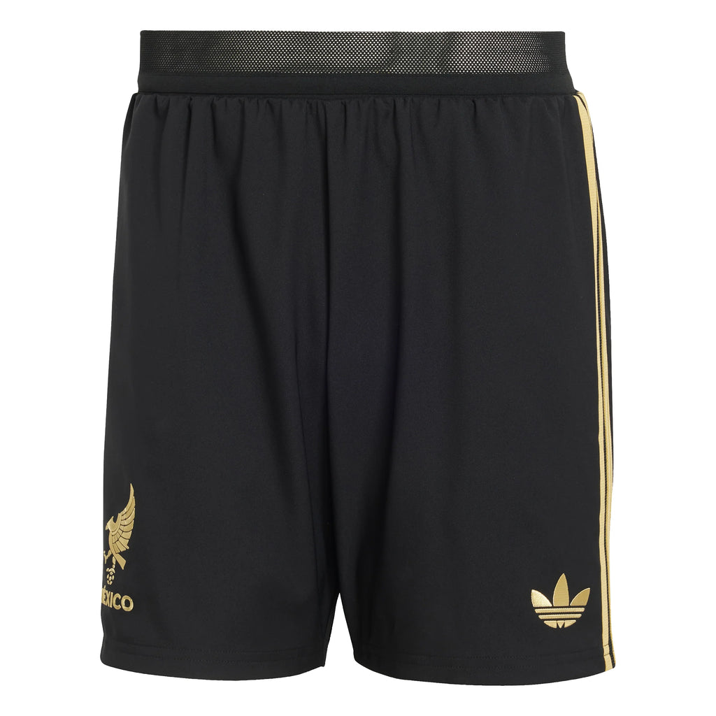 adidas Mexico 25 Gold Mens Soccer Shorts Black