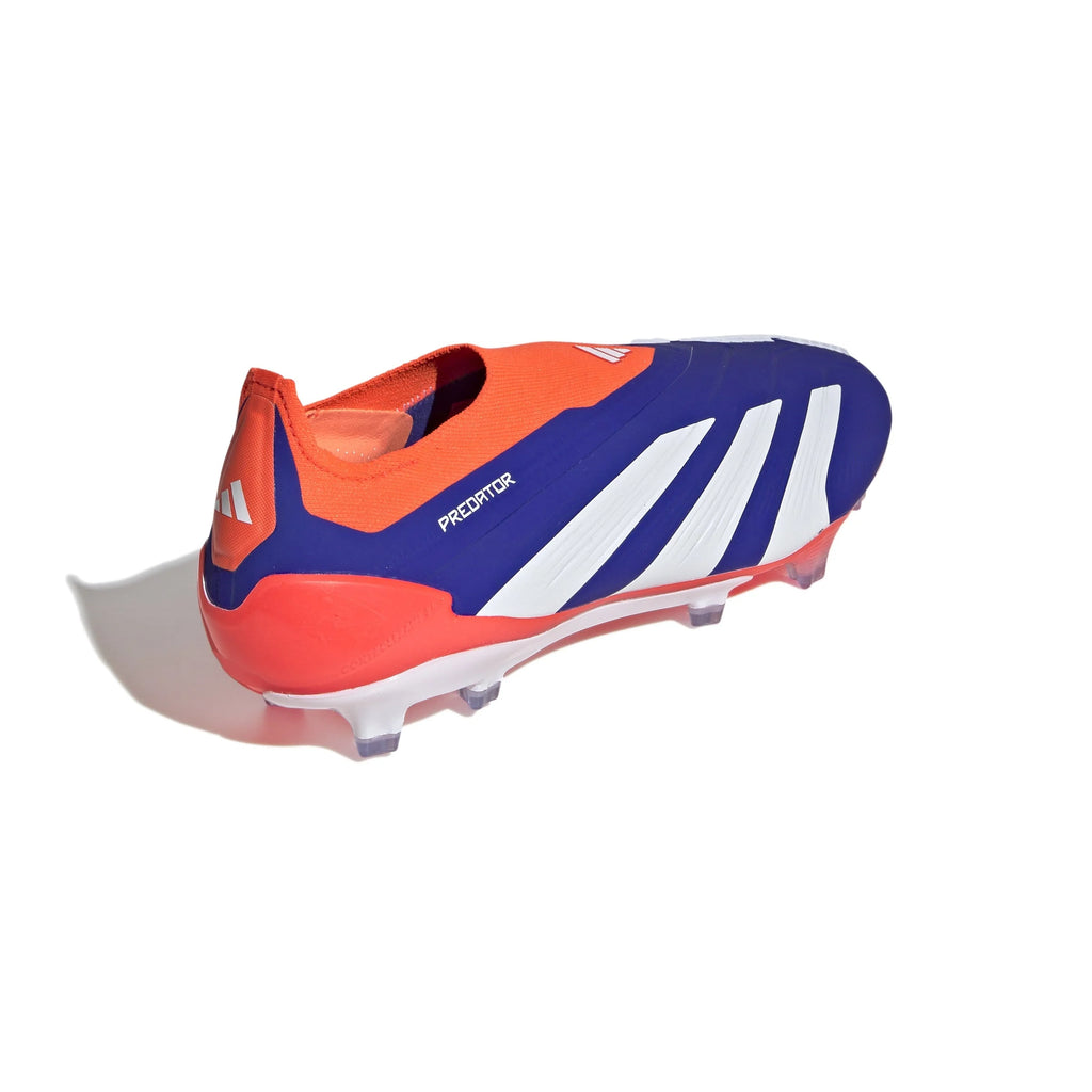 adidas Predator Elite Laceless FG Laceless Firm Ground Soccer Cleats Lucid Blue White Solar Red
