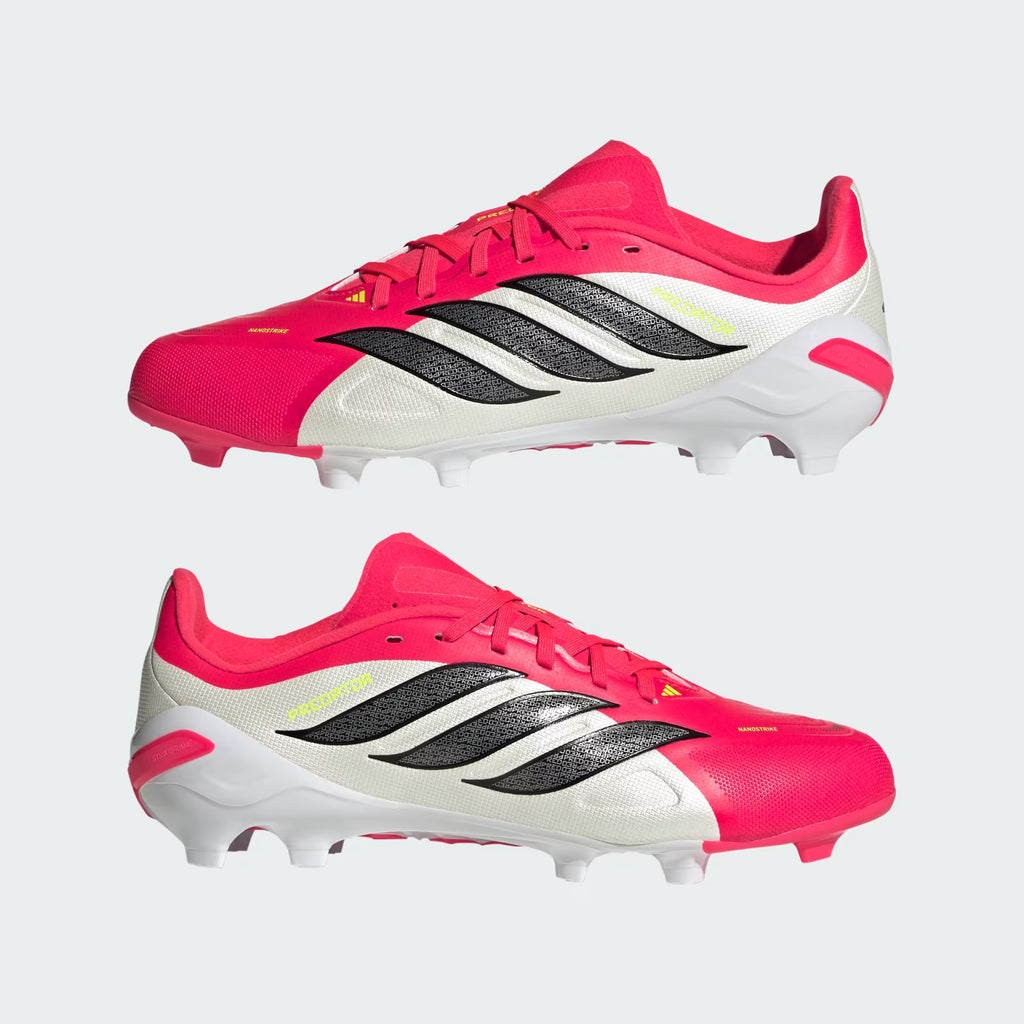 adidas Predator League FG Firm Ground Youth Soccer Cleats Red Black White