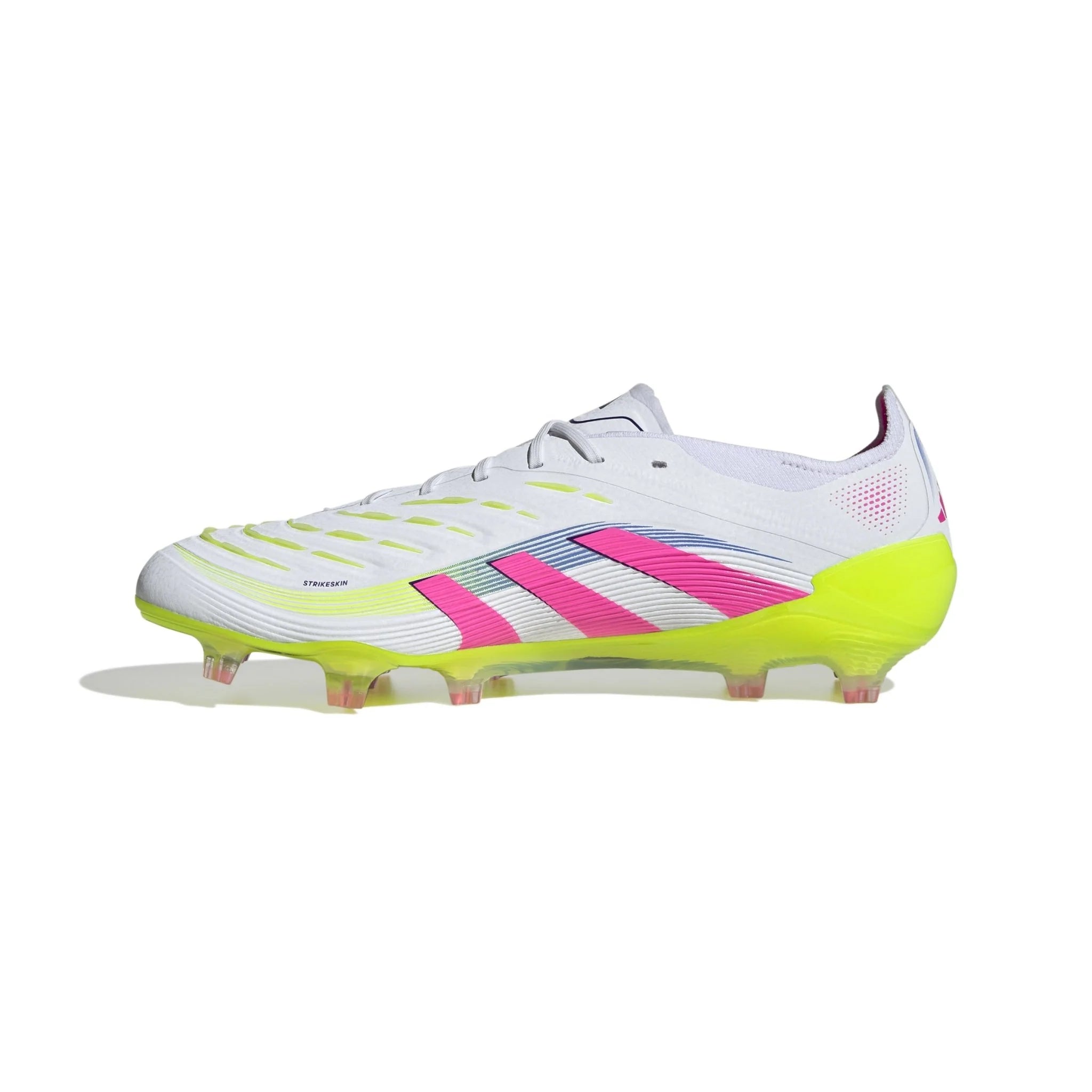 adidas Predator Elite FG Mens Firm Ground Soccer Cleats White Lucid Pink Lucid Lemon