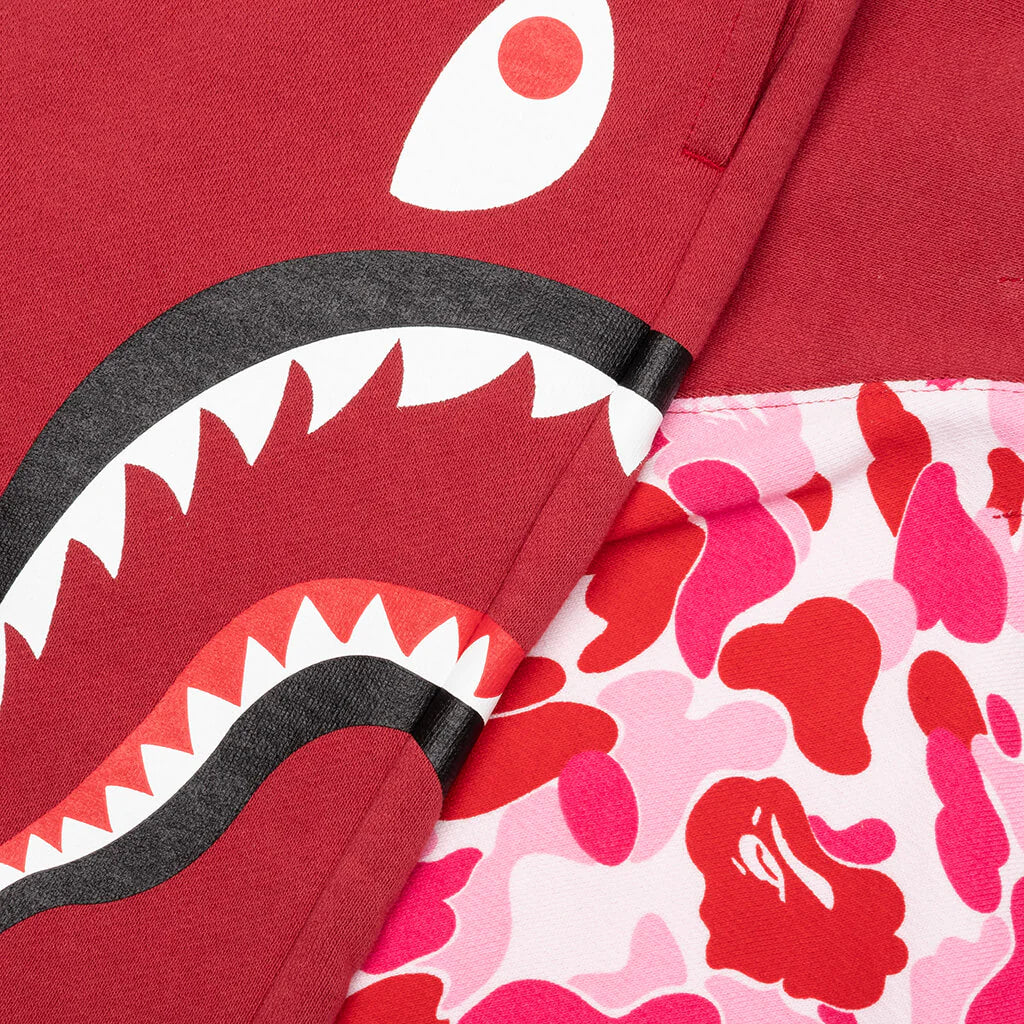 Abc Camo Side Shark Sweat Shorts Pink