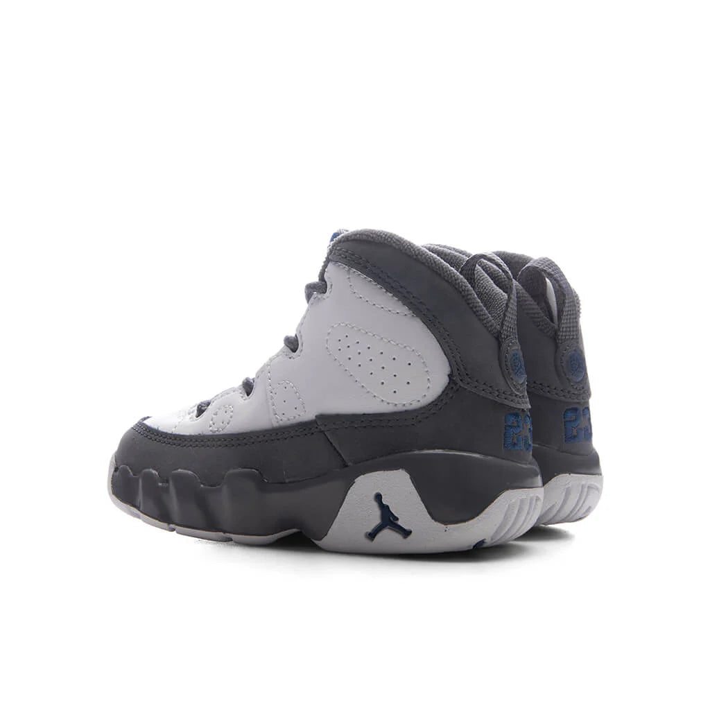 Air Jordan 9 Retro Flint Grey TD White French Blue Flint Grey