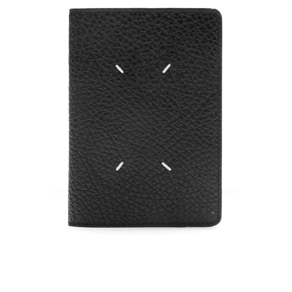 Four Stitches Passport Holder Black