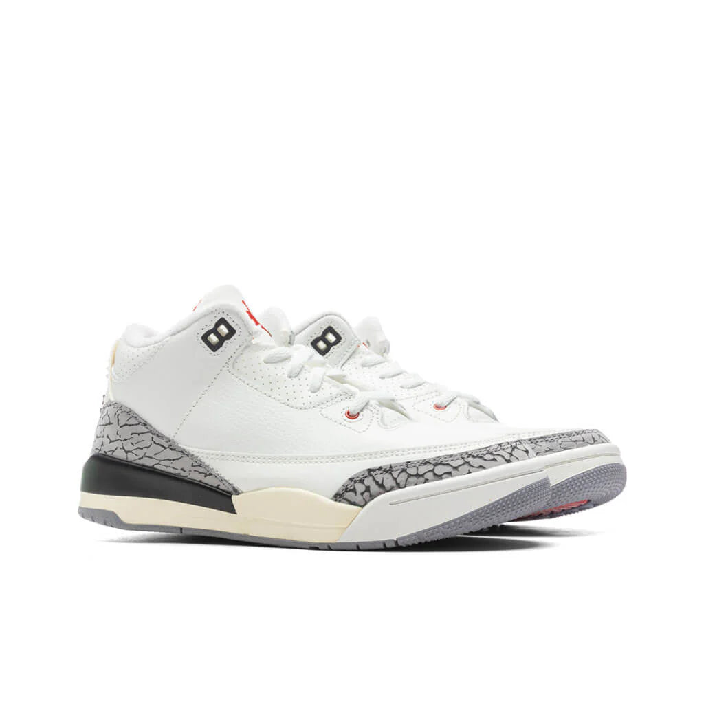 Air Jordan 3 Retro PS White Cement Reimagined Summit White Fire Red
