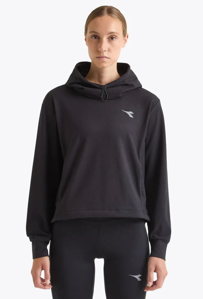 Womens Diadora Jersey Pullover Run Hoodie