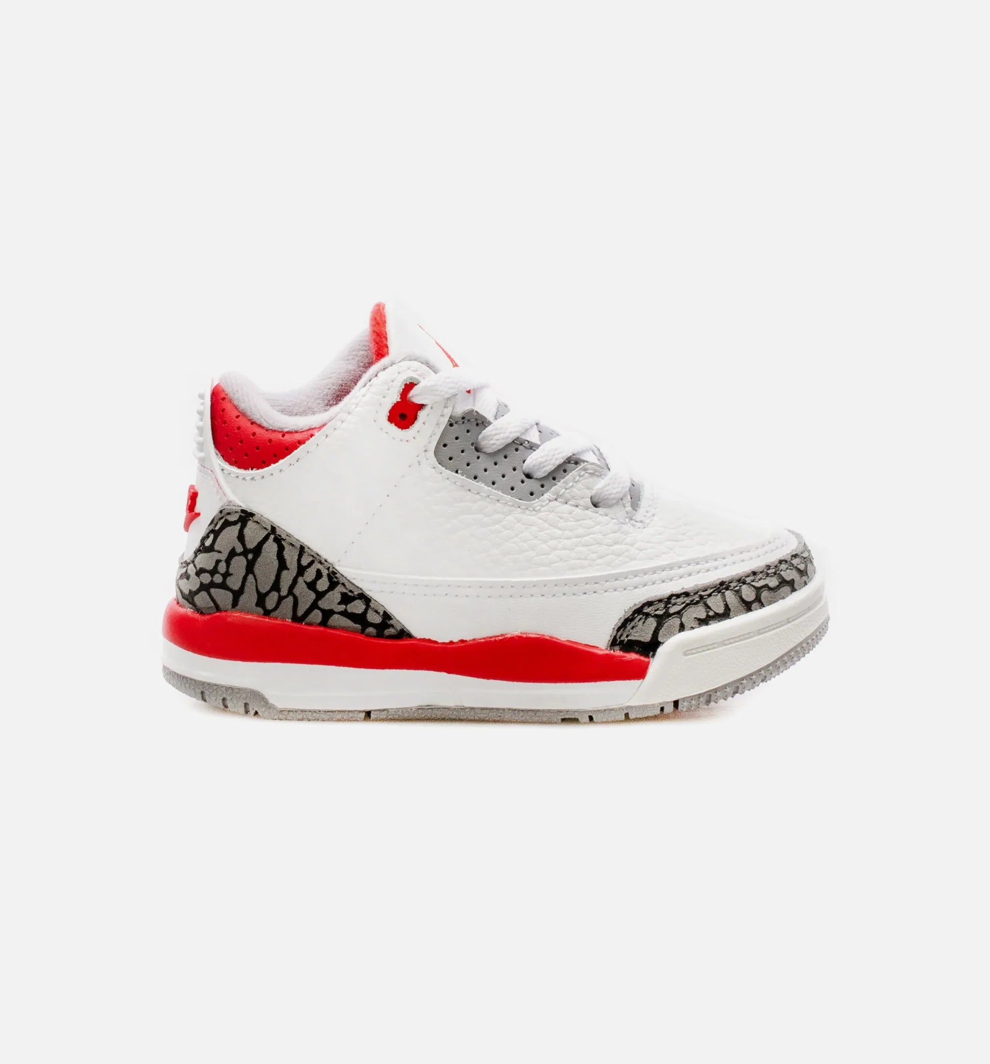 Air Jordan 3 OG Fire Red Infant Toddler Lifestyle Shoes White Red Free Shipping