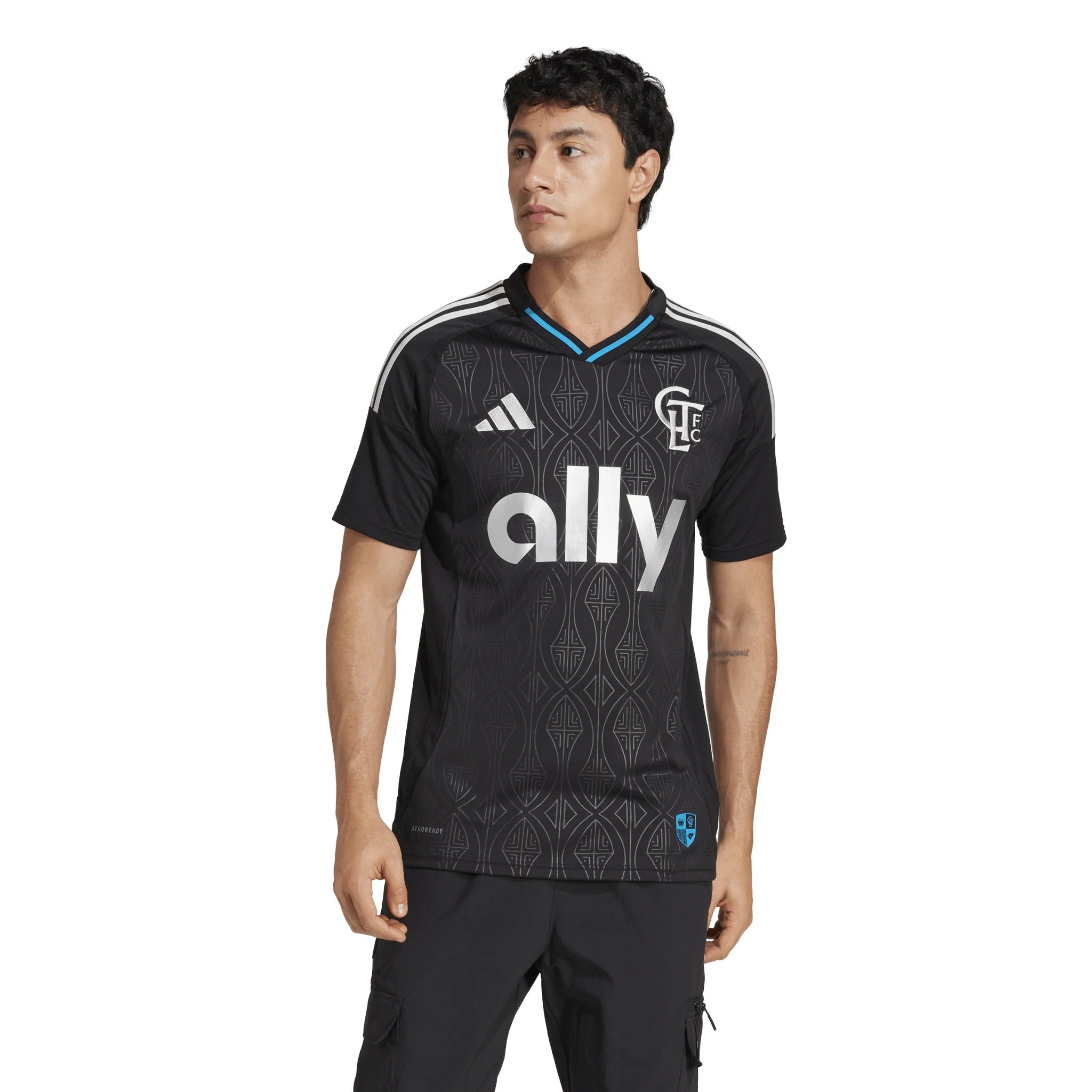 adidas Mens Charlotte FC Away Jersey 25 26 Black