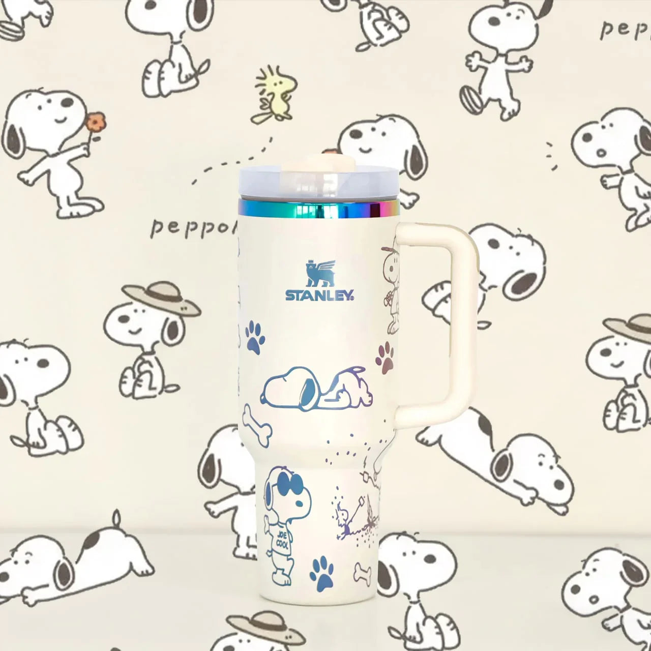 Copo Térmico Snoopy Tumbler 12L Inox com Tampa Hermética