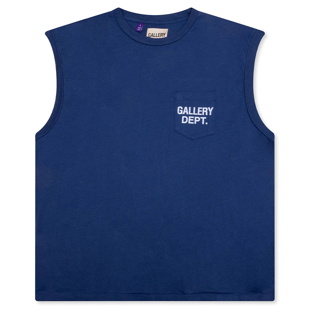 Augi Sleeveless Tee Navy