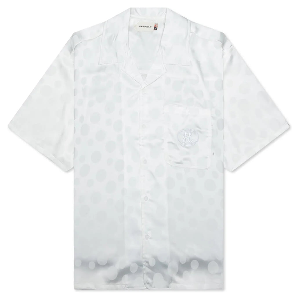 Polka Dot Camp Shirt White