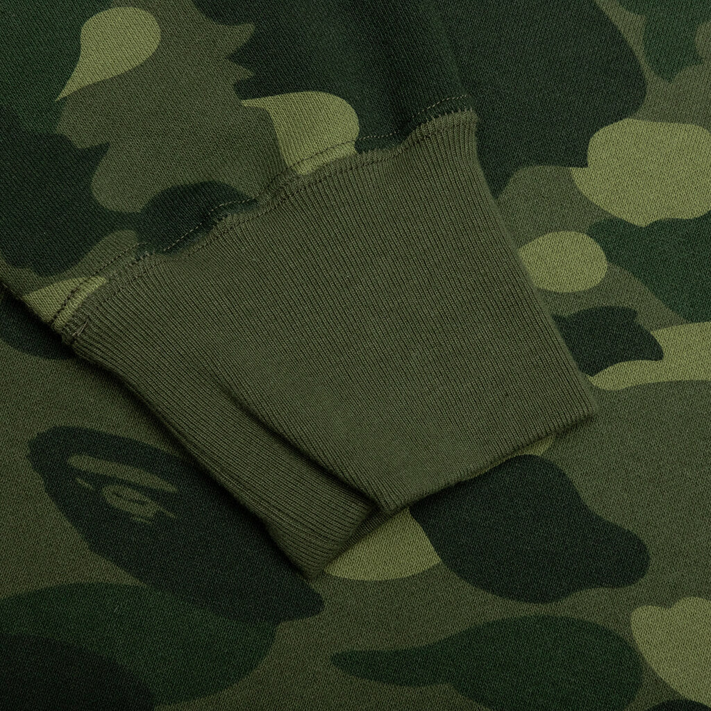 Color Camo Crystal Stone Relaxed Fit Crewneck Green