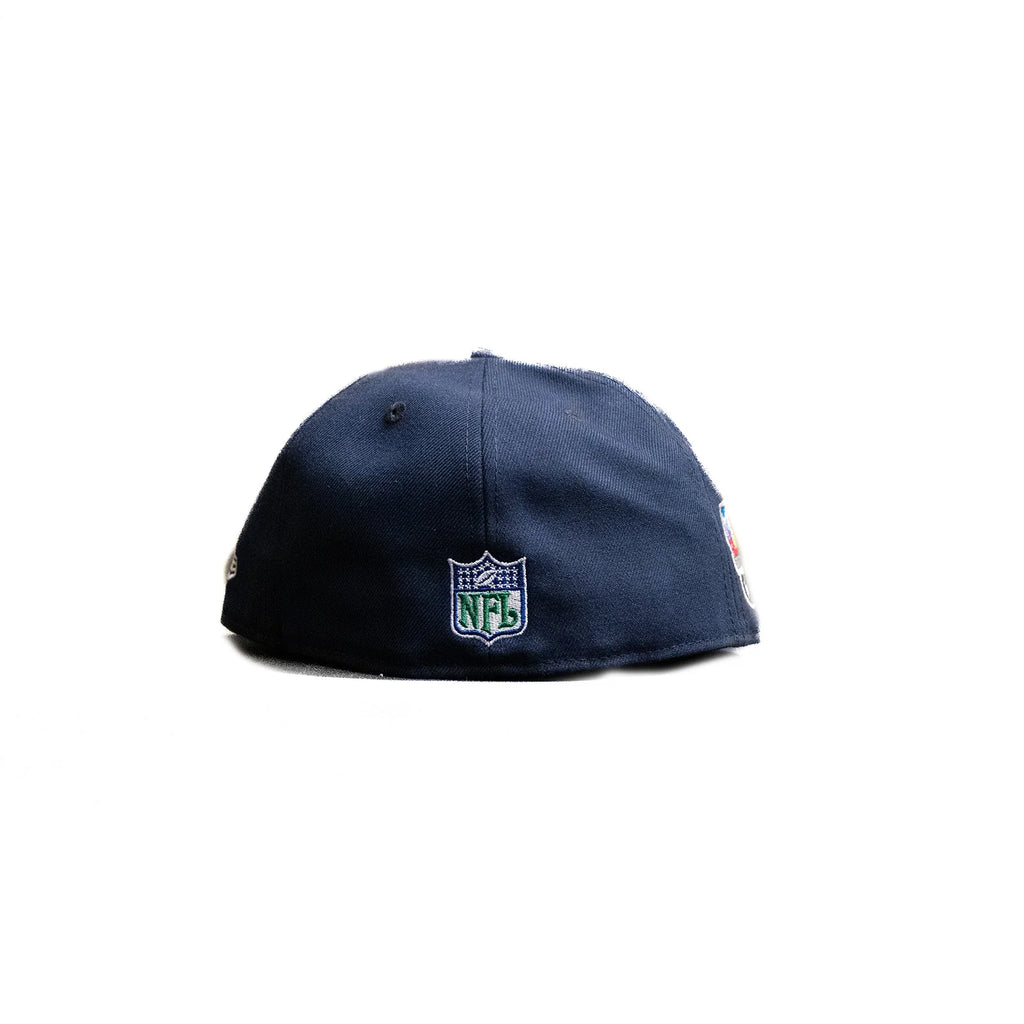 New Era Seattle Seahawks 59FIFTY Fitted Hat Super Bowl Patch Blue