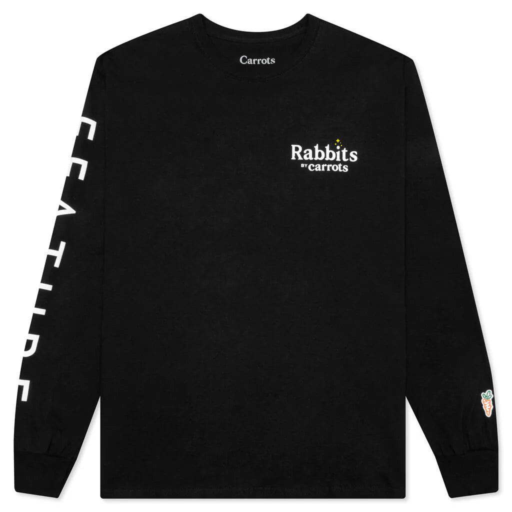 Feature x Carrots x Freddie Gibbs Rabbit Hat L S Tee Black