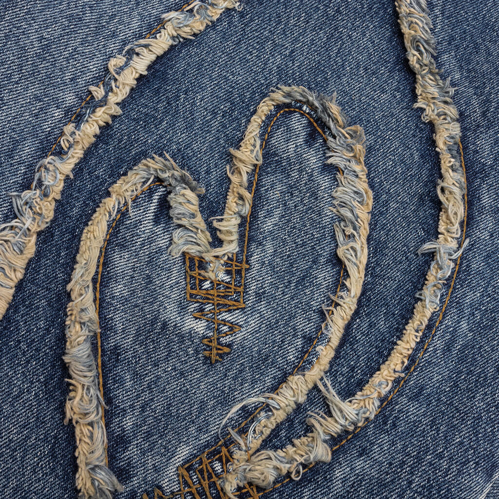 Tribal Denim Pants Blue