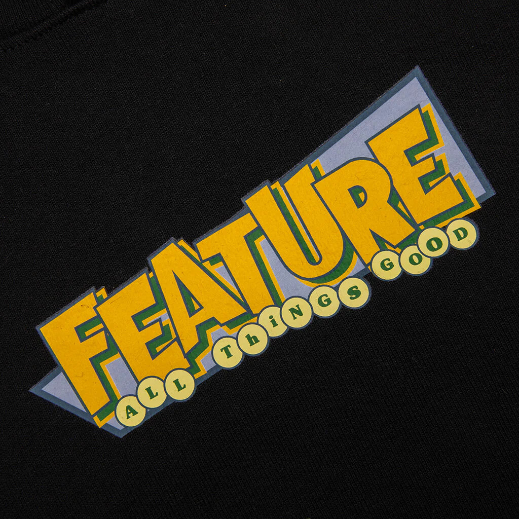 Kids Retro Hoodie Black