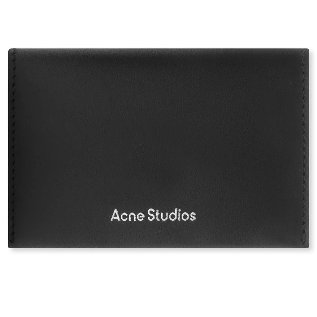 Folded Leather Wallet Black