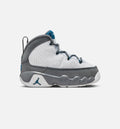 Air Jordan 9 Retro Flint Grey and French Blue Infant Toddler Lifestyle Shoe White French Blue Flint Grey