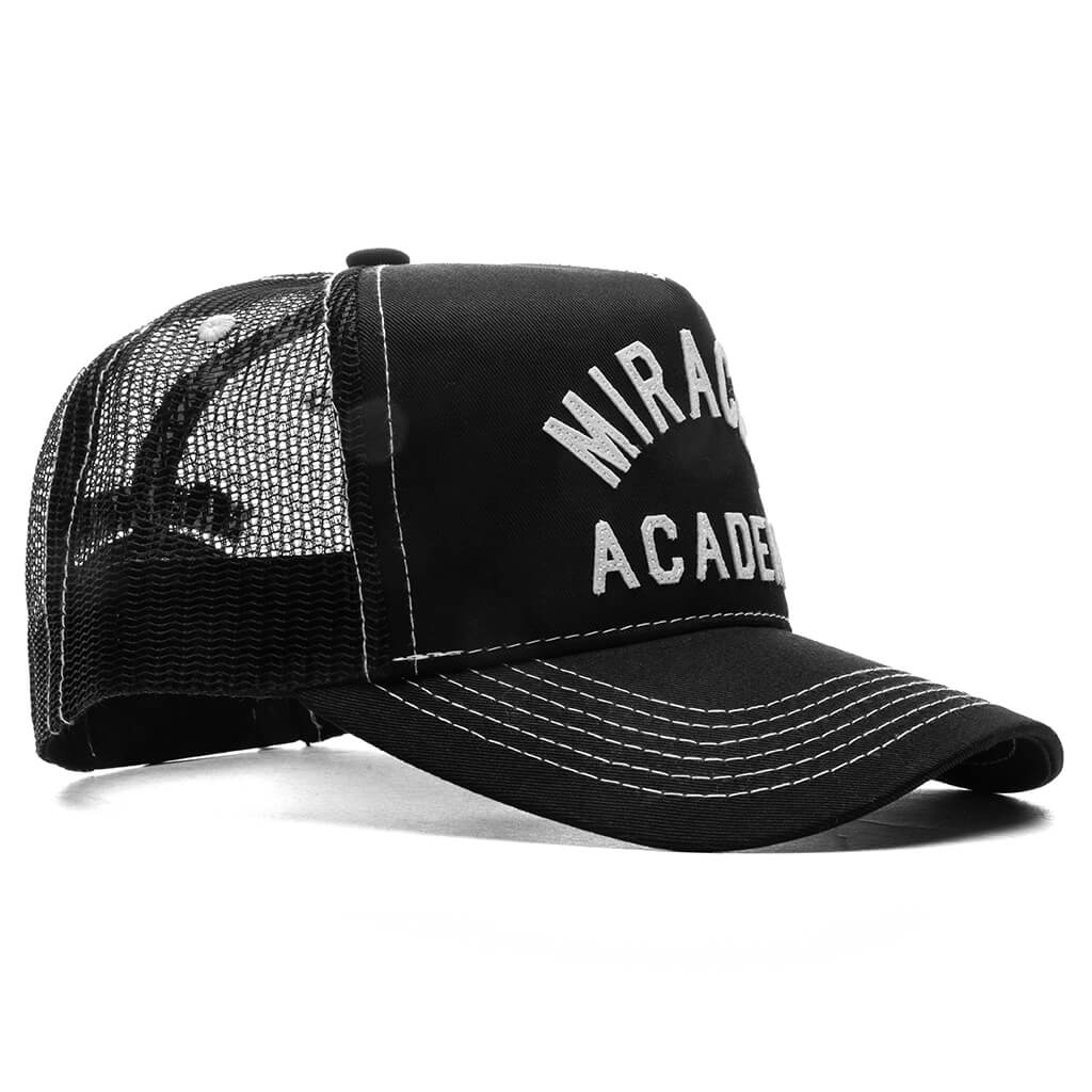 Miracle Academy Contrast Trucker Hat Black White