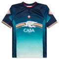 Mens Printed Football Top Blue