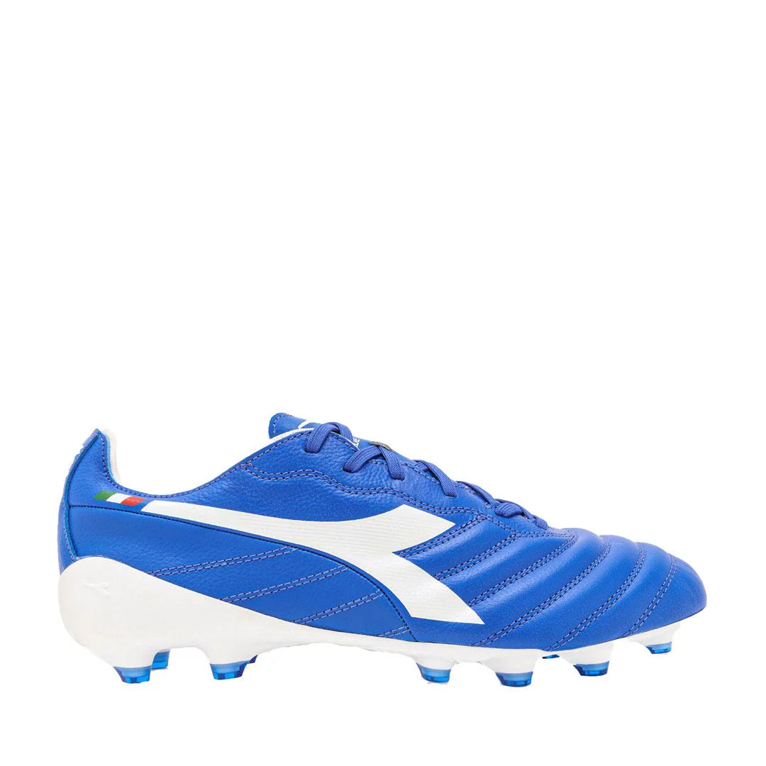 Diadora Brasil Elite2 Tech Italia LPX FG Firm Ground Soccer Cleats Blue White