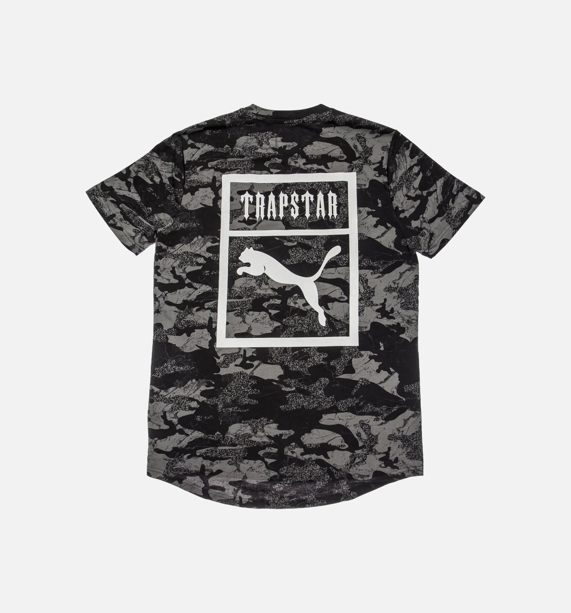 Trapstar Logo Mens Short Sleeve Tee Black Camo