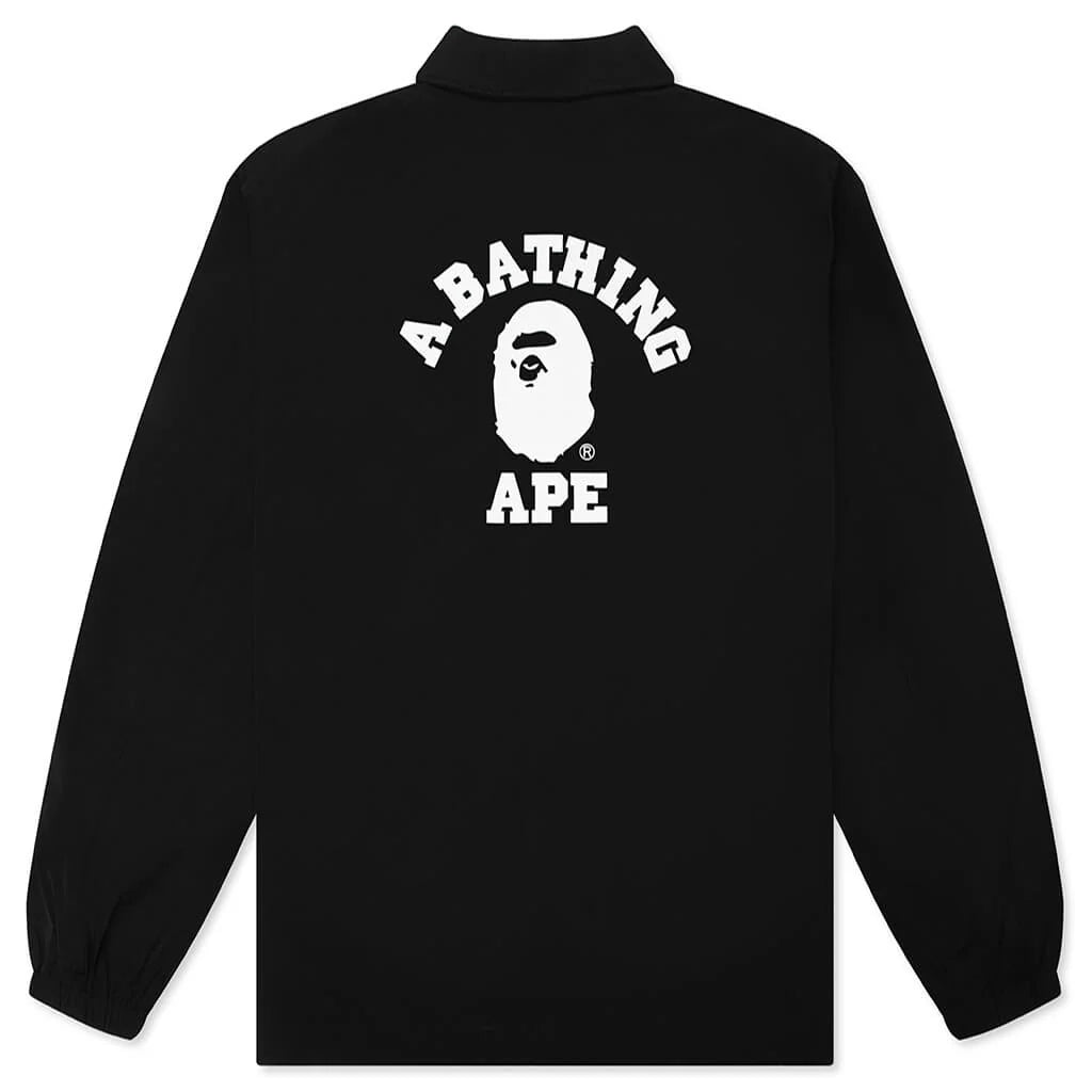 College Coach Jacket Black