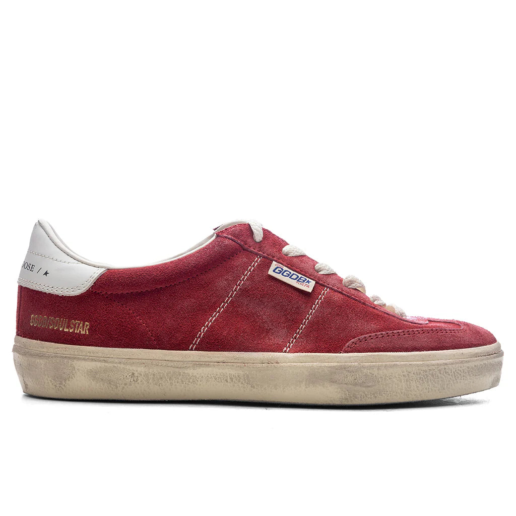Womens Soul Star Suede Sneaker Dark Red Milk