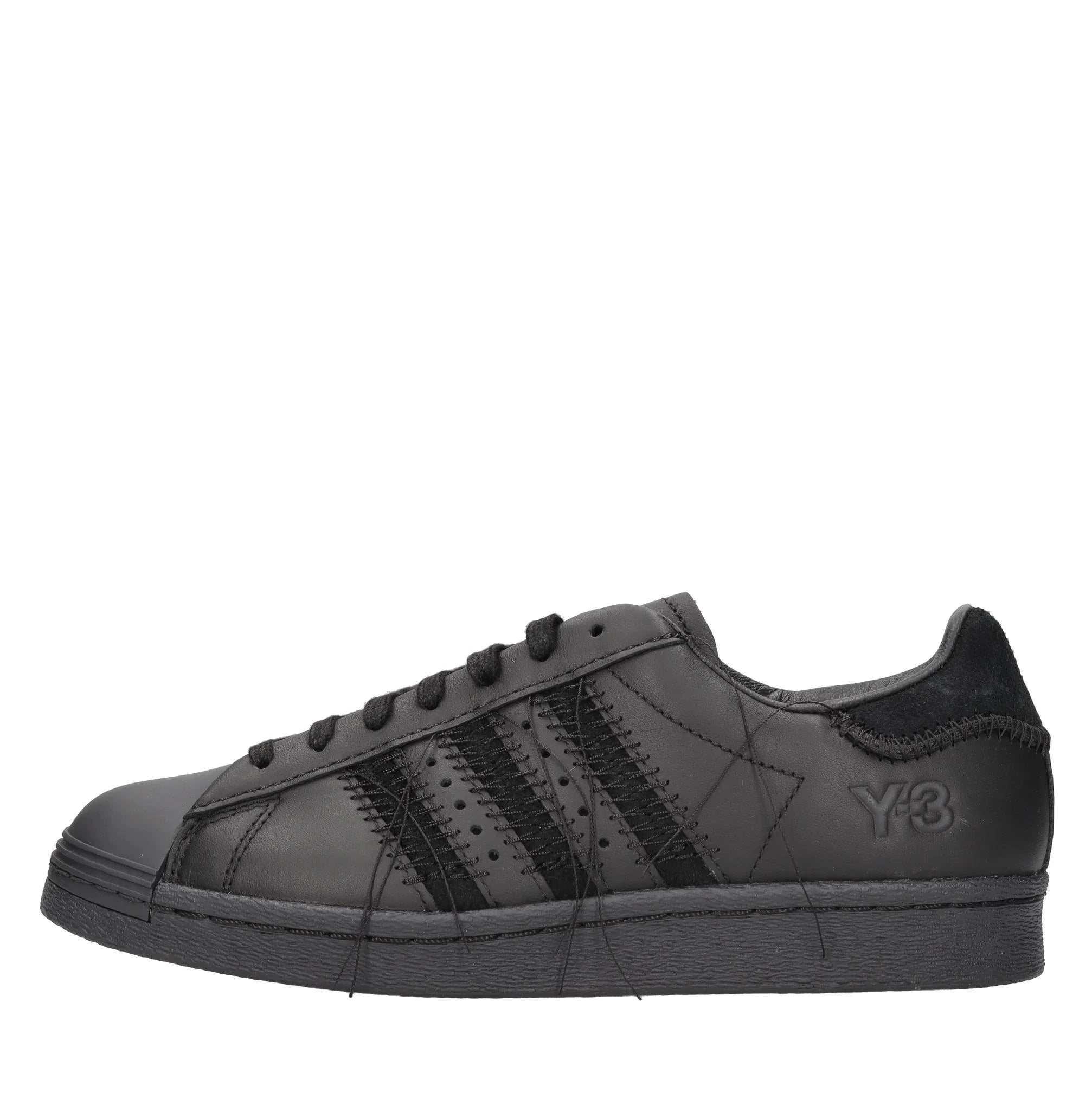 adidas Y 3 Superstar leather low top sneakers Black