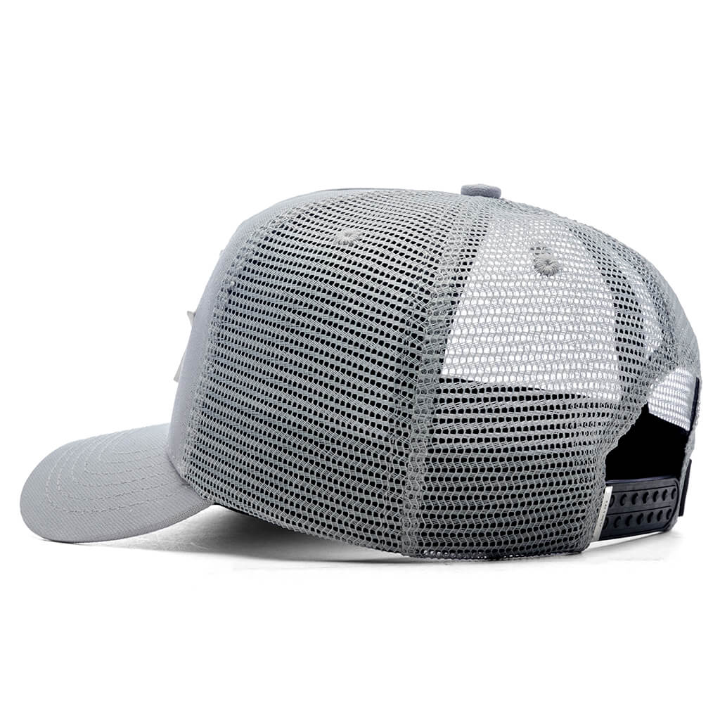 Three Star Trucker Hat Grey