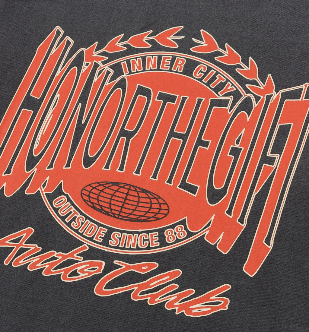 Honor Club Mens Short Sleeve Shirt Grey Orange