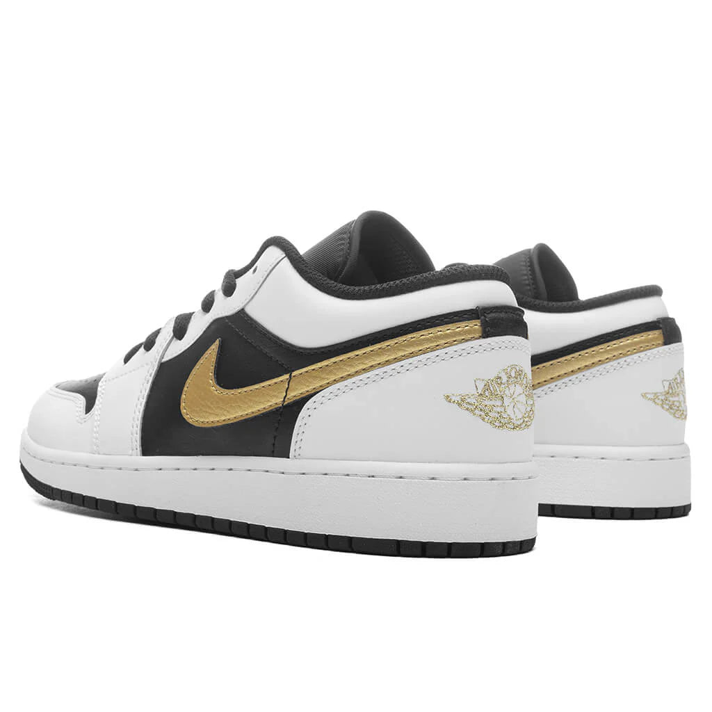 Air Jordan 1 Low GS White Metallic Gold Black