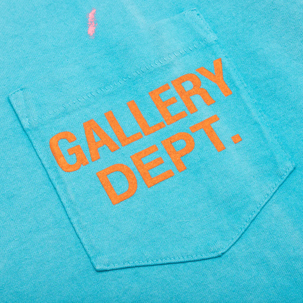 Vintage Logo Painted Tee Turquoise