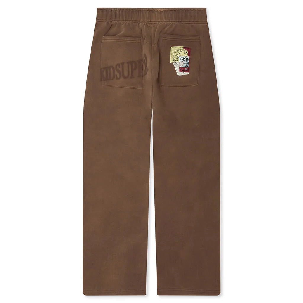 Sun Faded Sweatpants Brown