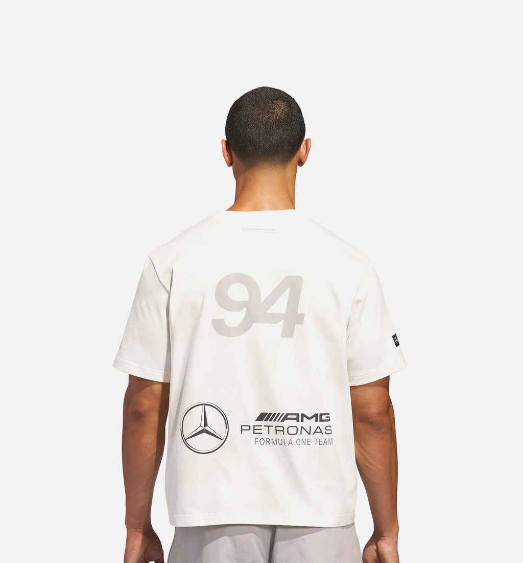 Bad Bunny x Mercedes AMG Petronas F1 Mens Short Sleeve Shirt White