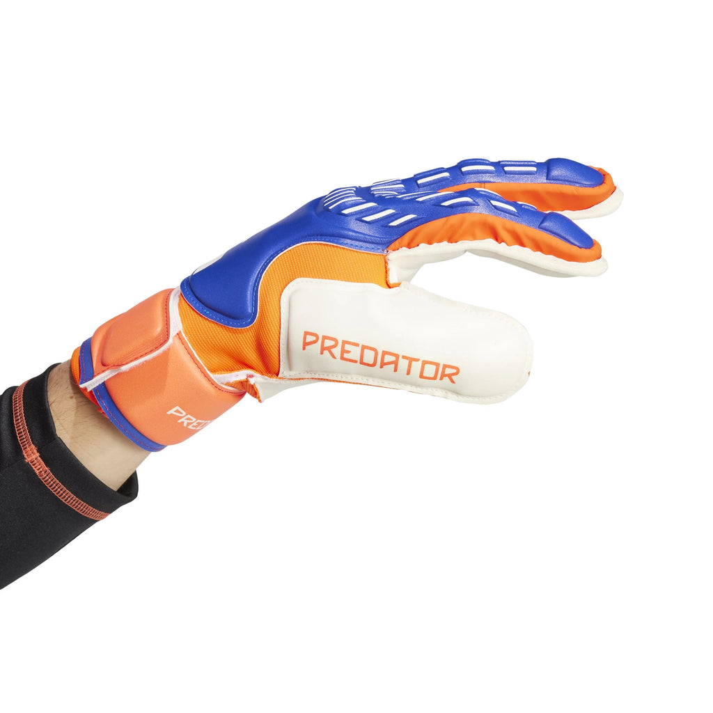 adidas Predator Match Fingersave Goalkeeper Gloves Lucid Blue Red White