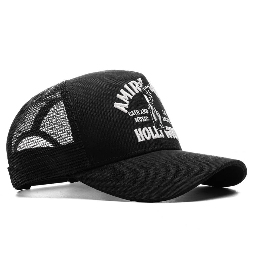 Jazz Wolf Trucker Hat Black