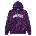 Color Camo Pullover Hoodie Purple