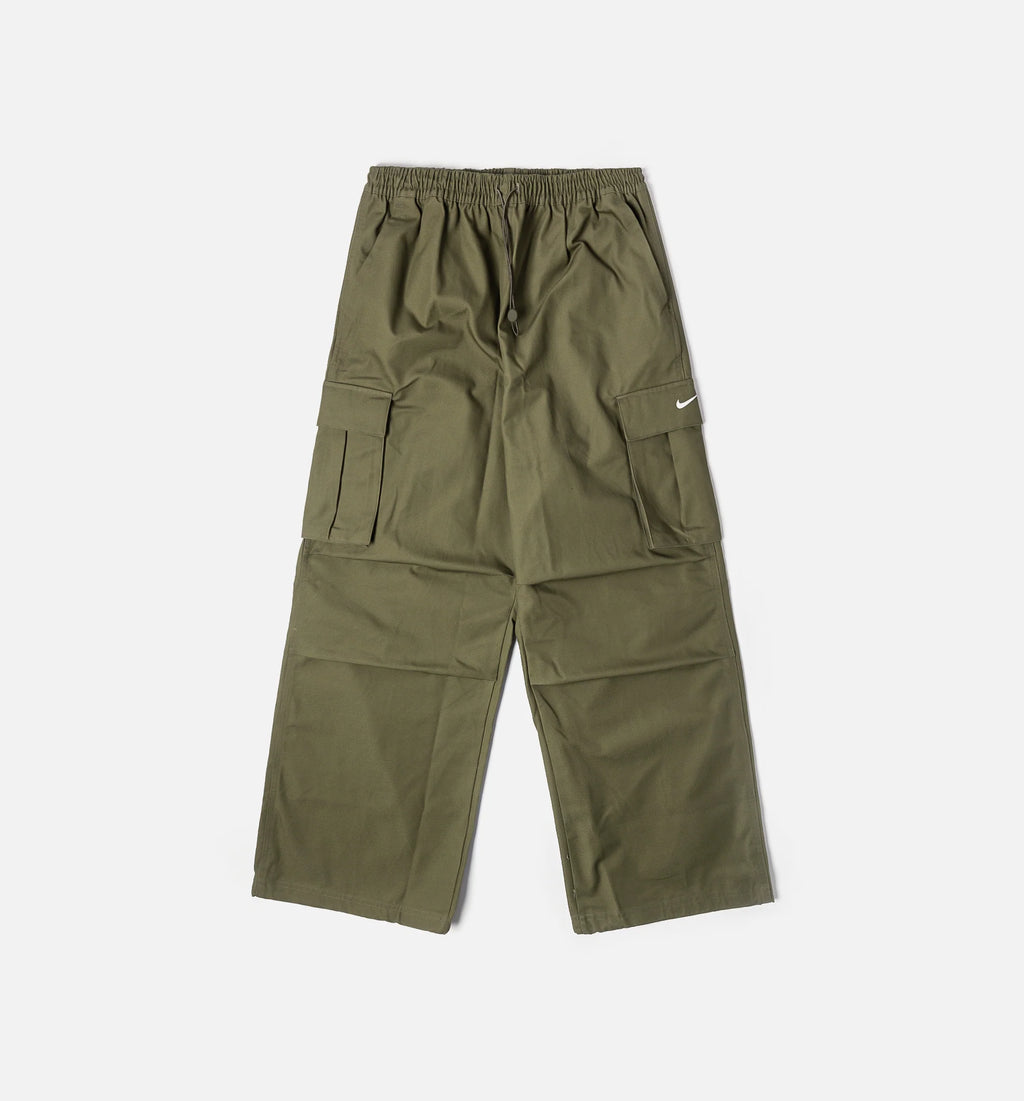 Mid Rise Oversized Woven Cargo Womens Pant Medium Olive Sail