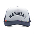 Friendship Trucker Hat Ocean Black Stripe
