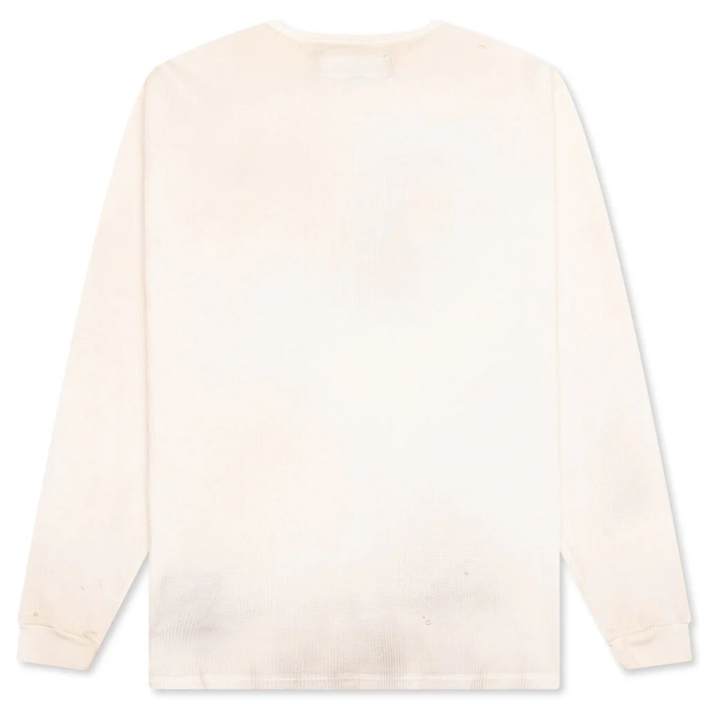 Neighborhood x One of These Days Waffle Fabric L S Crewneck White
