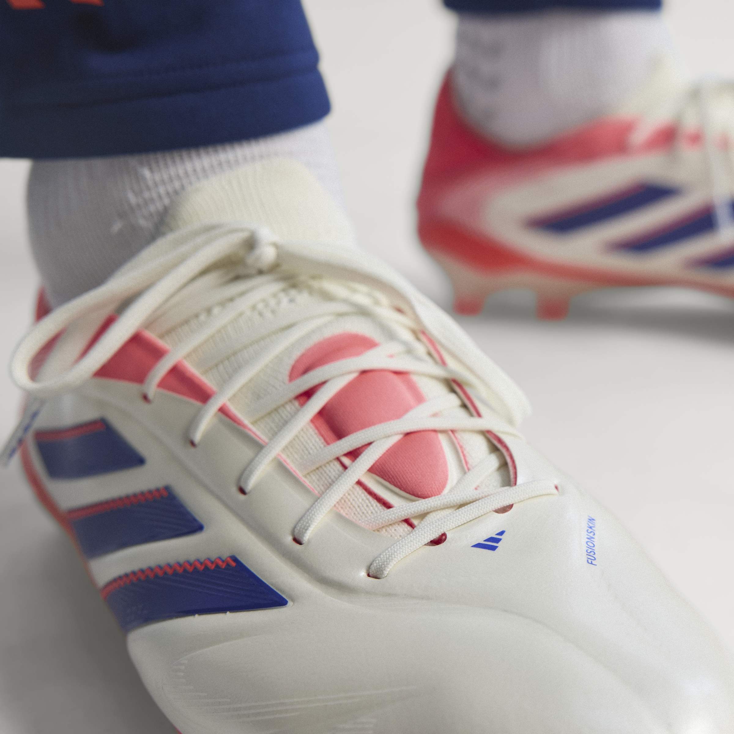 adidas Copa Pure III Elite FG Mens Soccer Cleats White Blue Orange