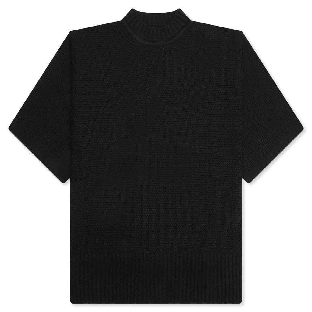 Rustic Knit T Shirt Black
