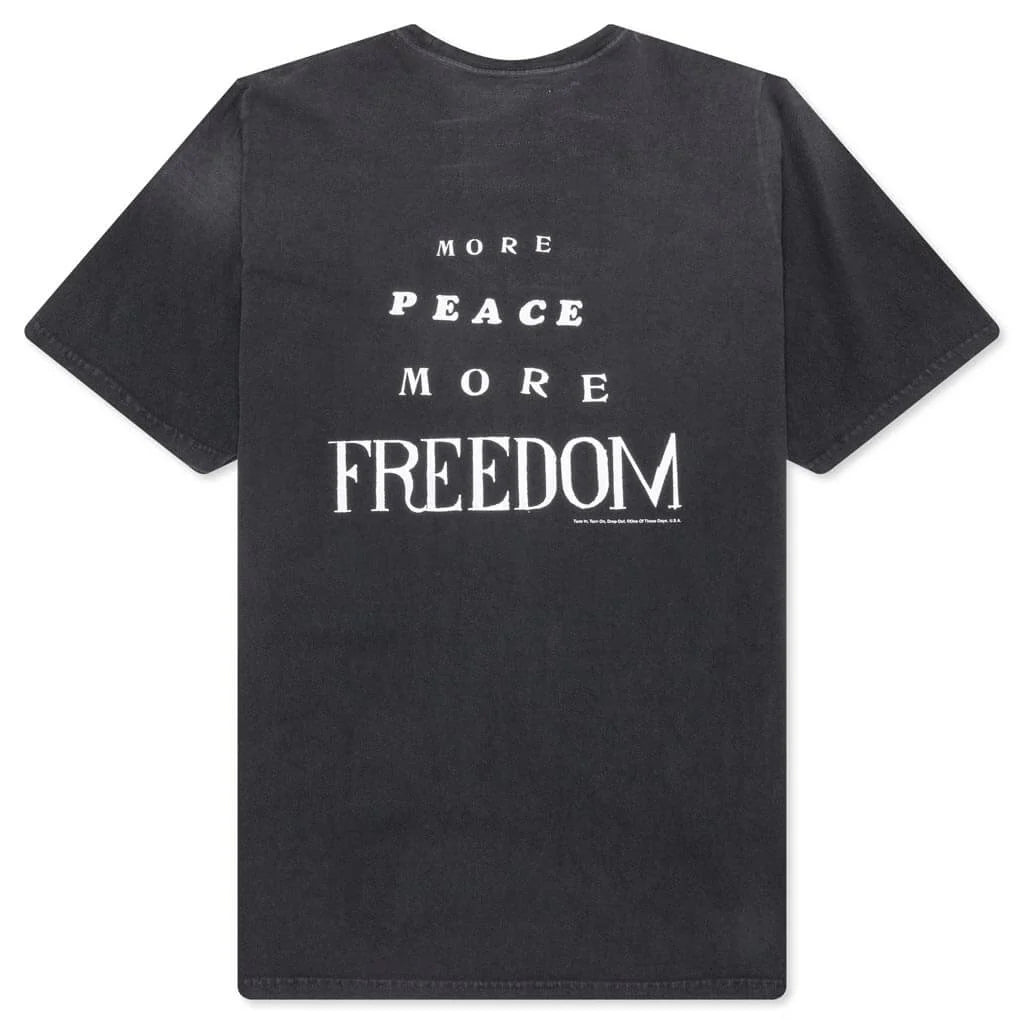 More Peace More Freedom Tee Washed Black