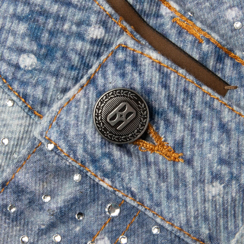 20K Swarovski Diamond Boro Jean Blue