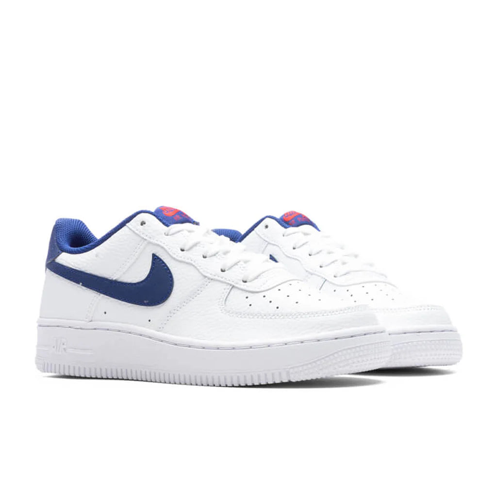 Air Force 1 GS White Deep Royal Blue University Red
