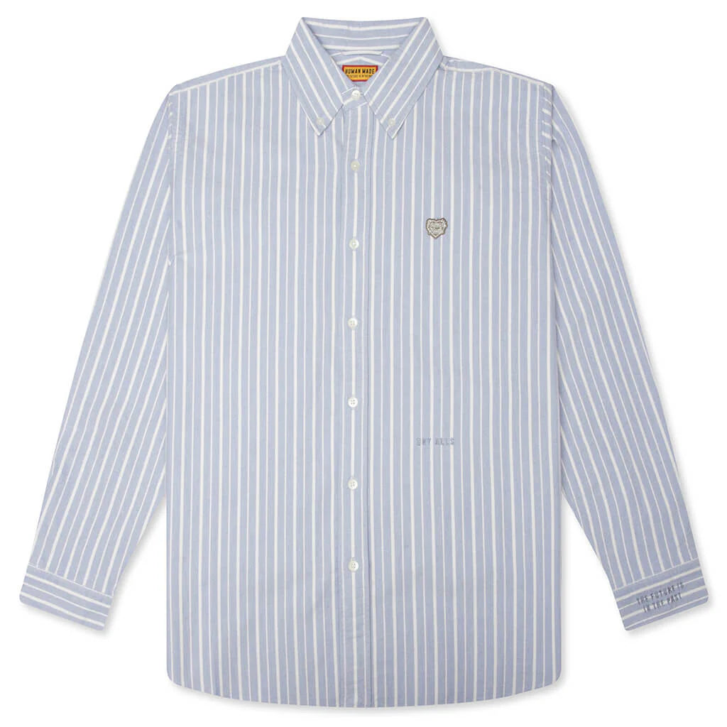 Stripe Oxford BD Shirt Blue