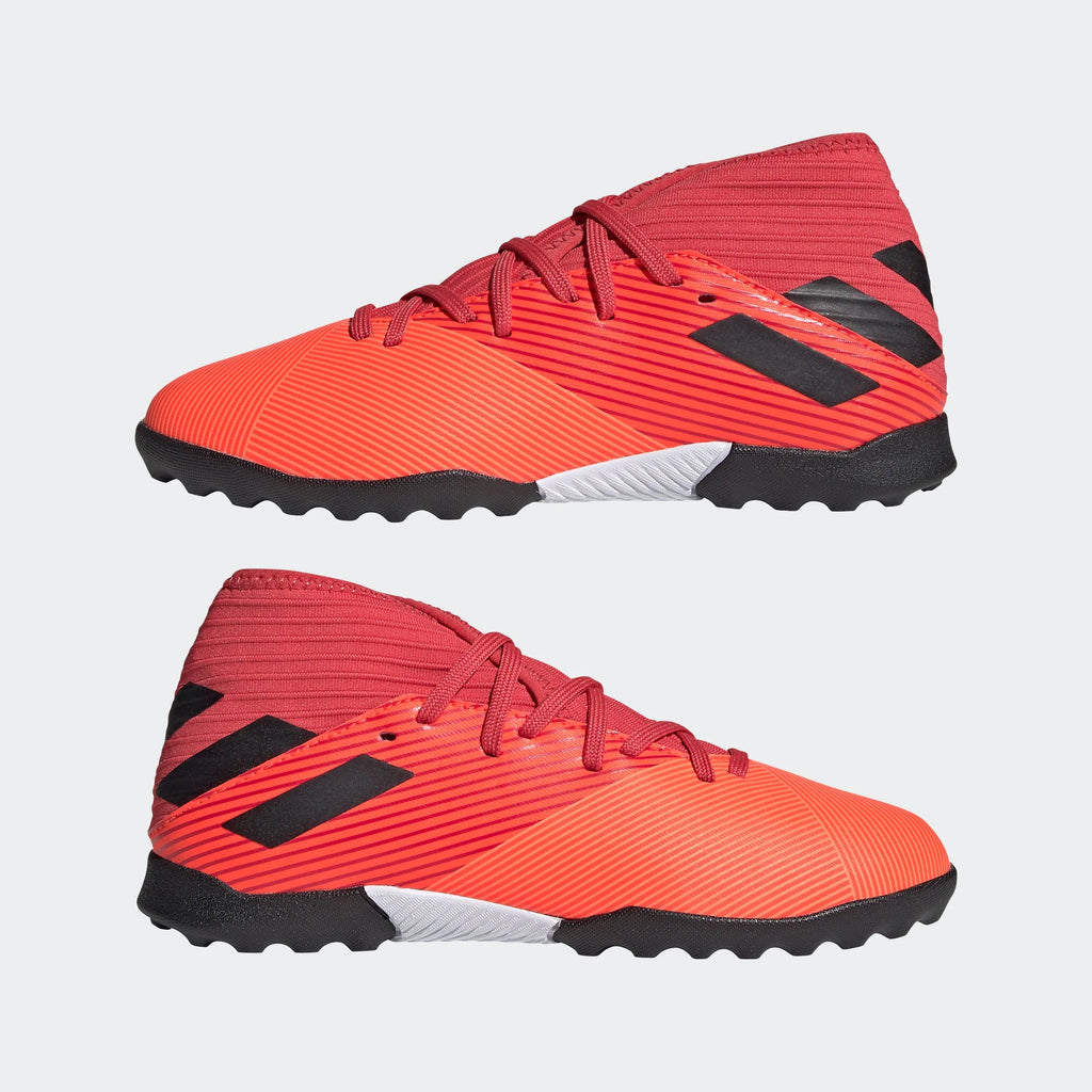adidas Nemeziz 193 TF Turf Youth Soccer Cleats Signal Coral Black Glory Red
